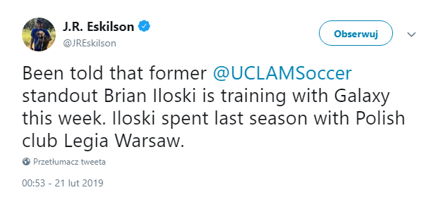 Piłkarz Legii Warszawa na testach w LA Galaxy
